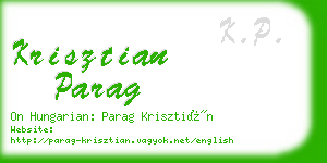 krisztian parag business card